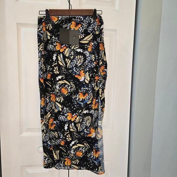 Area Stars Butterfly Skirt rouched side Forest fairy Grunge Boho Fairycore - Picture 2 of 11